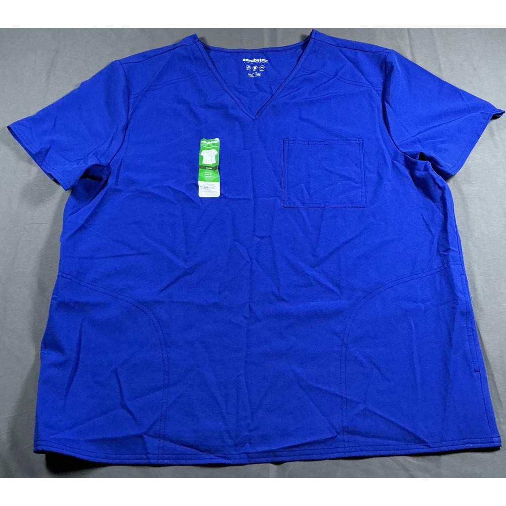 Scrubstar Premium Scrubwear V-Neck Top Electric Blue XL WM031921